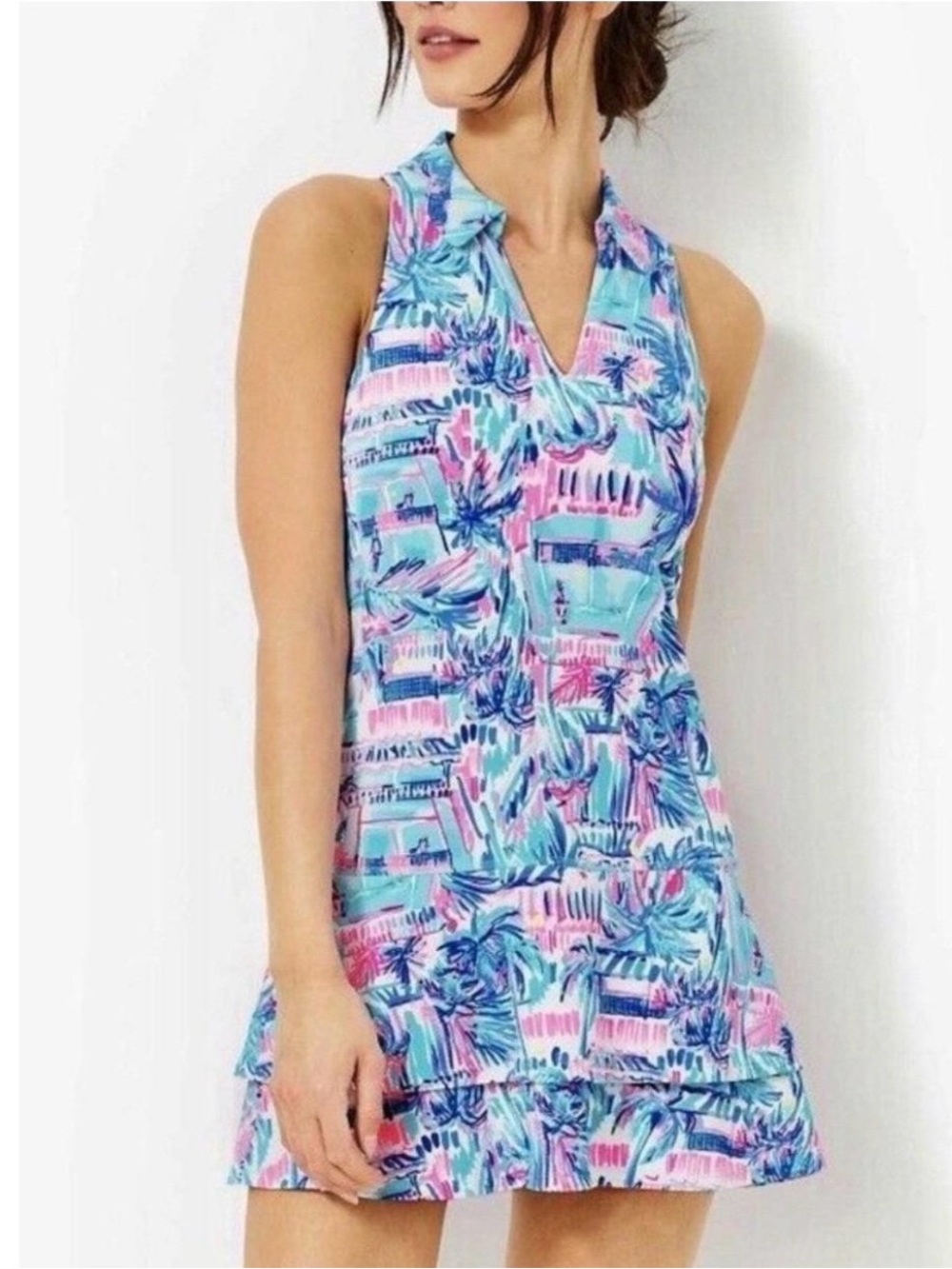 EUC Lilly Pulitzer Dania Luxletic Dress Sz L